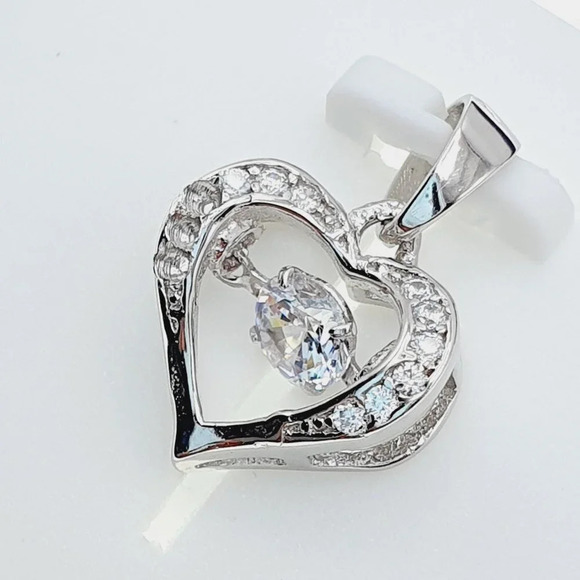 925 Sterling Silver Cubic Zircon Pendant for Women/Girls, US925P1133 - Picture 1 of 7